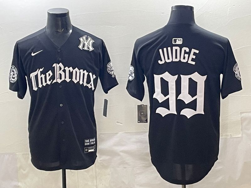 Men 2025 New York Yankees #99 Judge Black Five generations Joint Name Nike MLB Jersey style 39